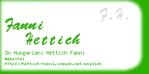 fanni hettich business card